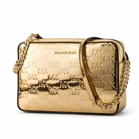 Michael Kors Gold Canvas Shoulder Bag