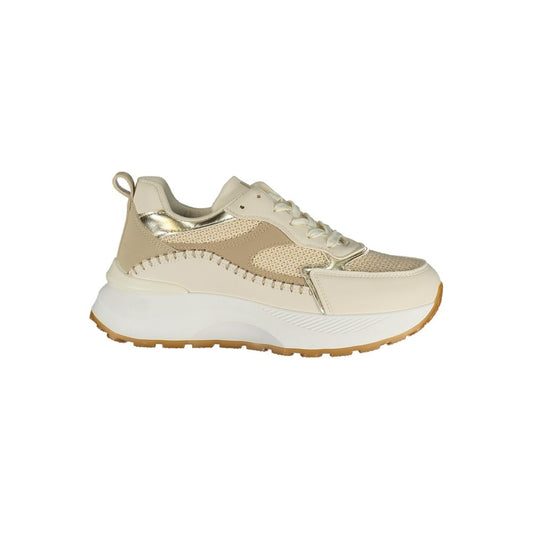 Laura Biagiotti Beige Polyester Athletic Sneakers