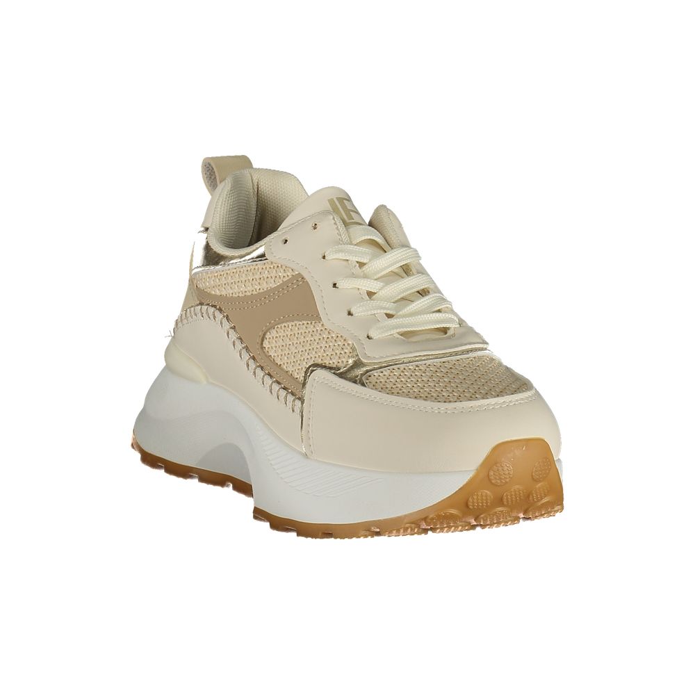 Laura Biagiotti Beige Polyester Athletic Sneakers