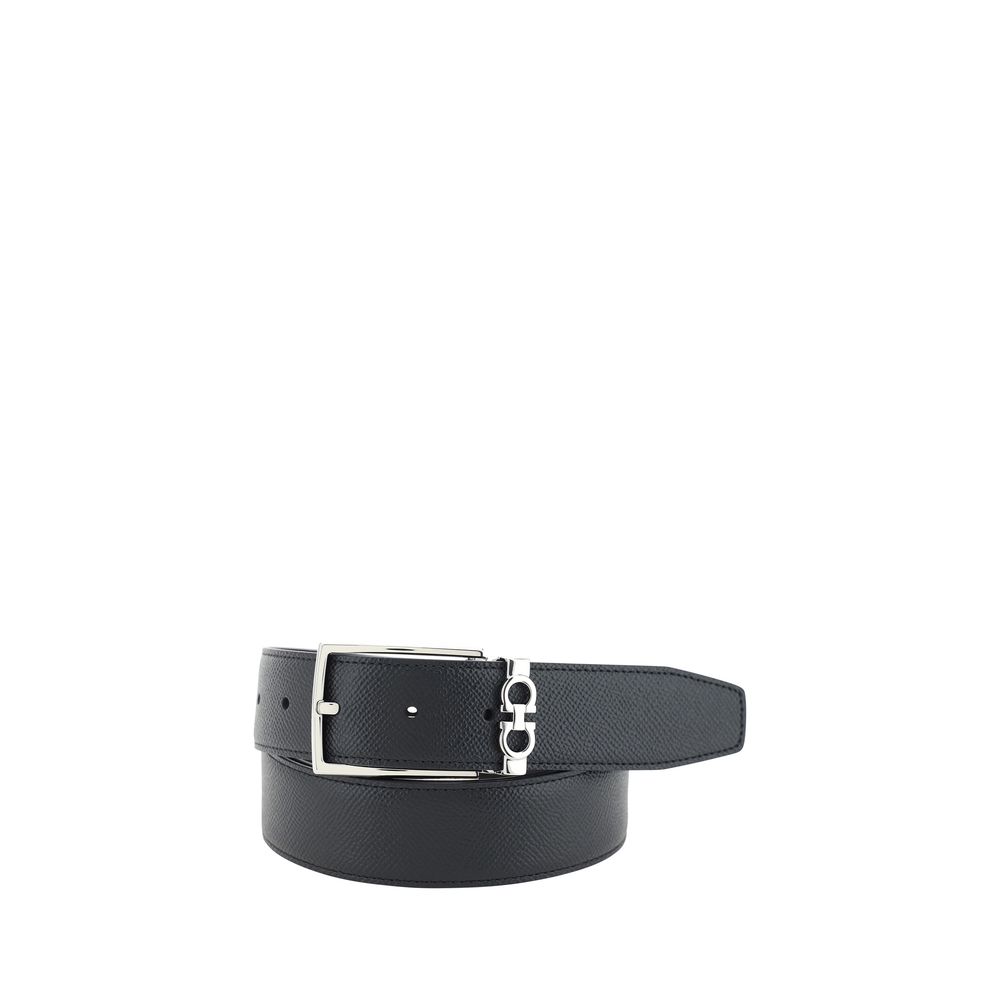 Ferragamo Black Leather Regular Belt