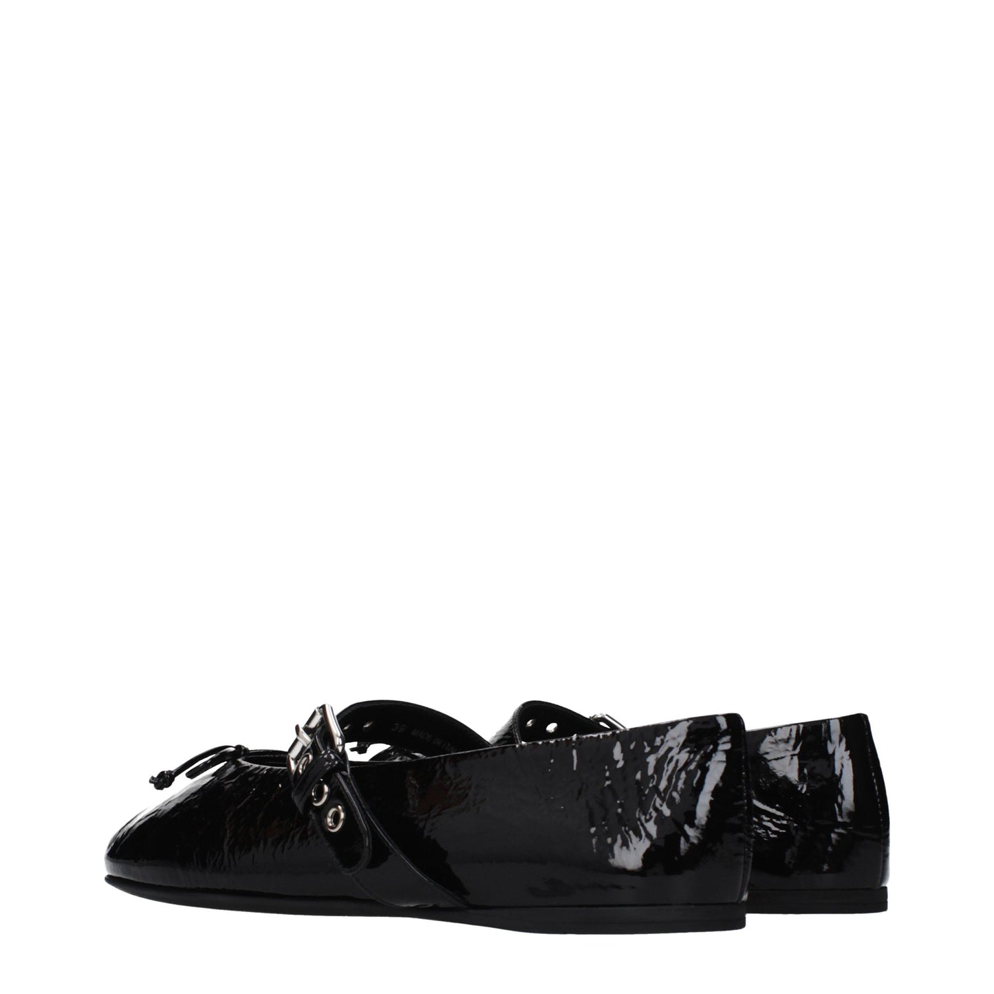 Miu Miu Black Leather Ballet Flats