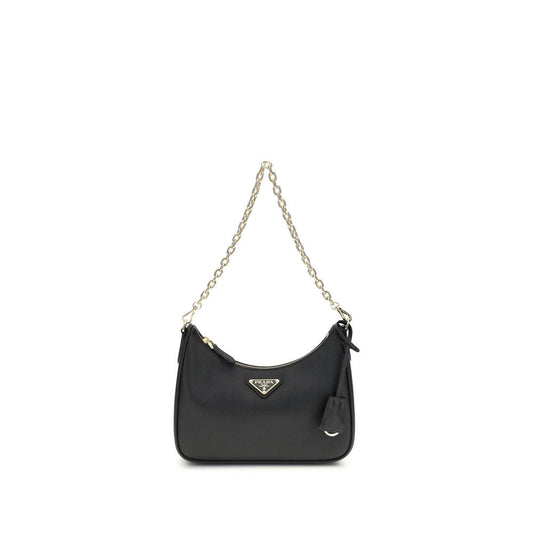 Prada Black Calf Leather Bos Taurus Shoulder Bag