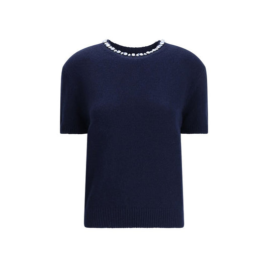 Prada Blue Fleece Wool Sweatshirt