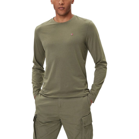 Napapijri Bicolor Cotton Long Sleeve T-Shirt