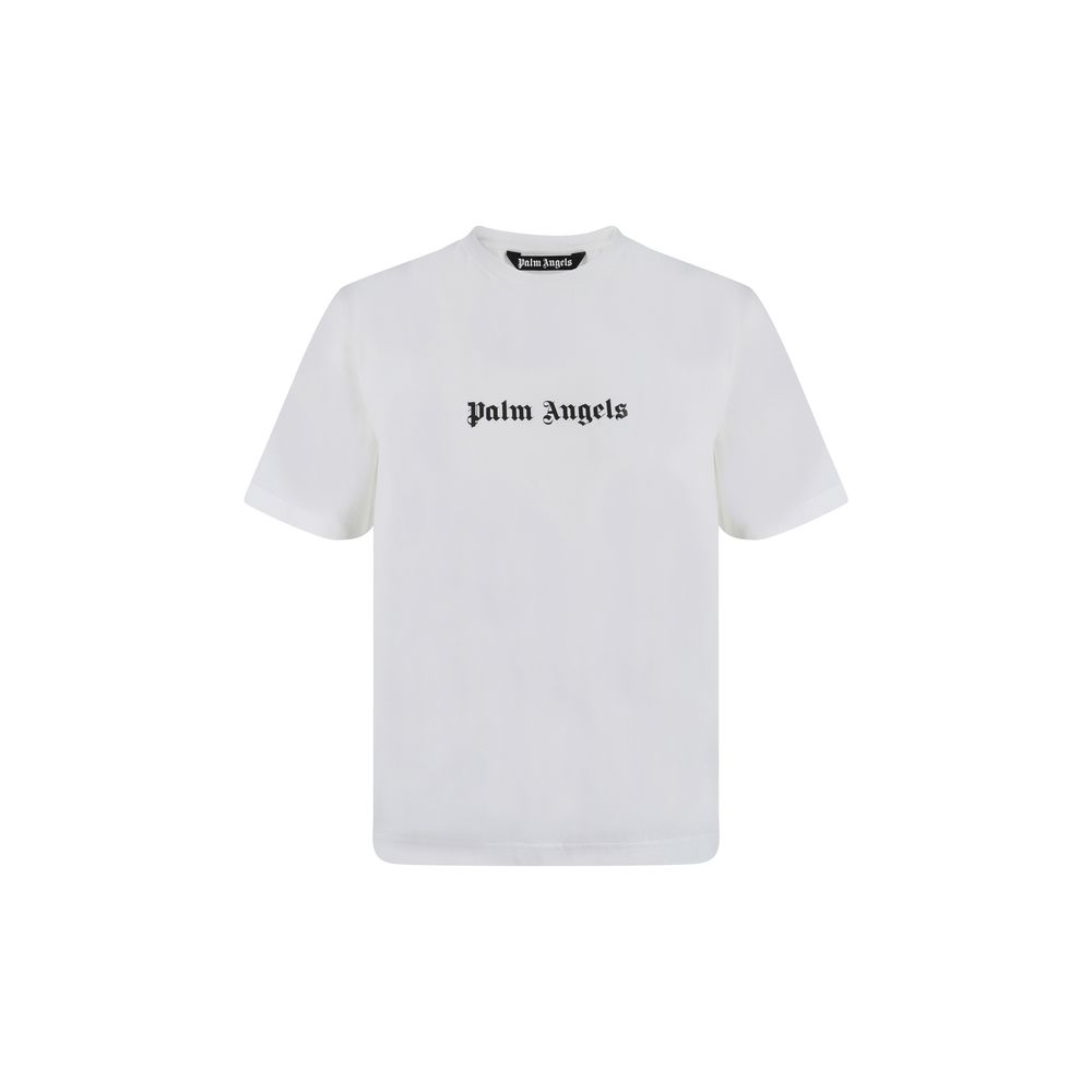 Palm Angels White Cotton T-Shirt