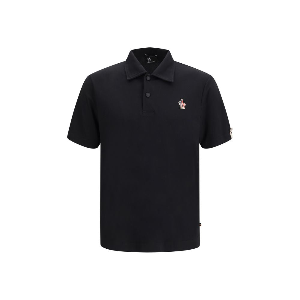Moncler Grenoble Black Polyamide Polo Shirt