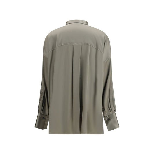 Brunello Cucinelli Bicolor Silk Shirt