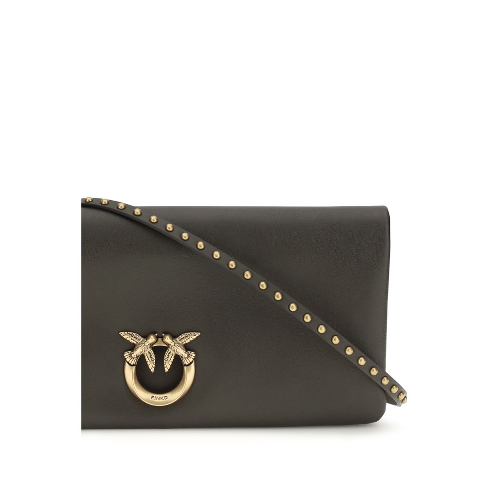 PINKO Bicolor Calf Leather Bos Taurus Clutch Bag