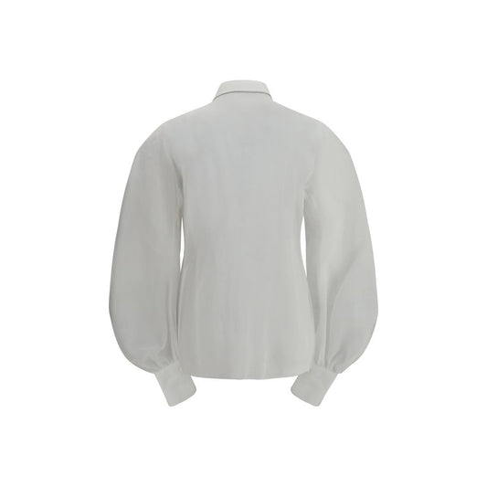 Brunello Cucinelli White Cotton Blouse