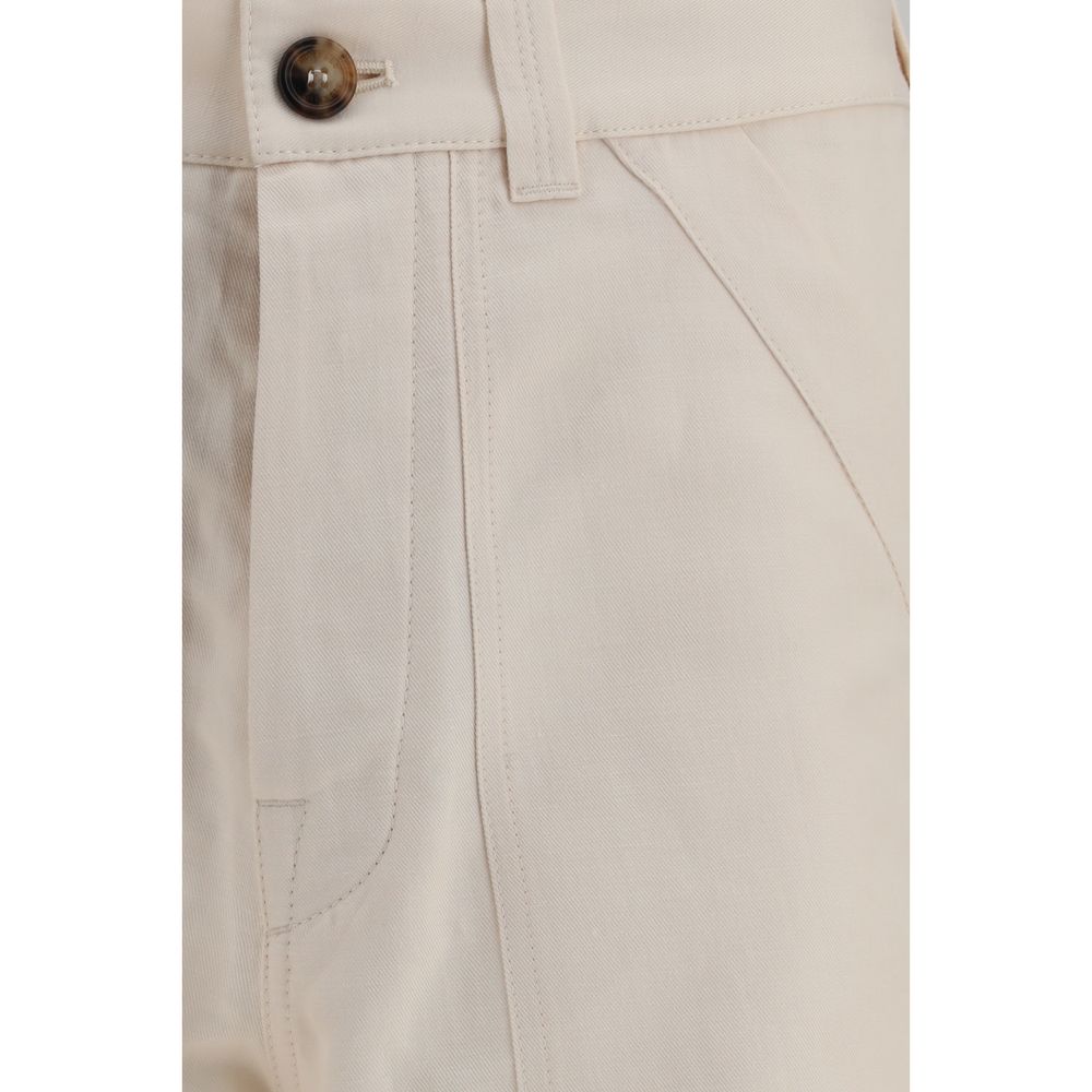 Brunello Cucinelli Beige Linen Casual Pants