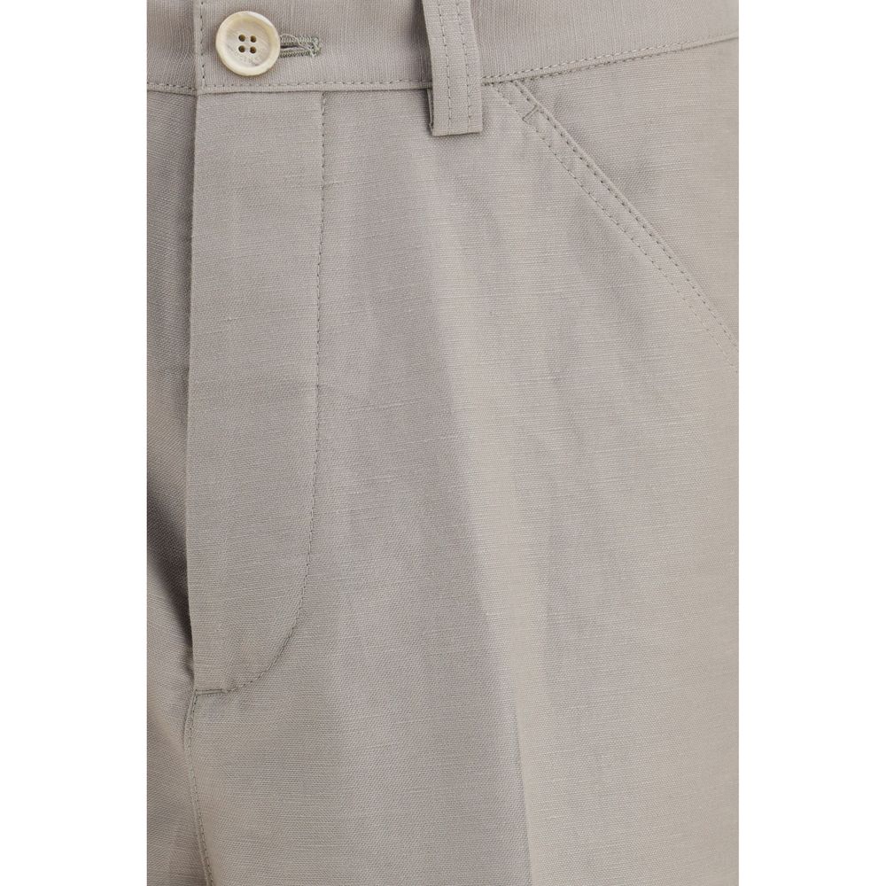 Brunello Cucinelli Beige Cotton Casual Pants