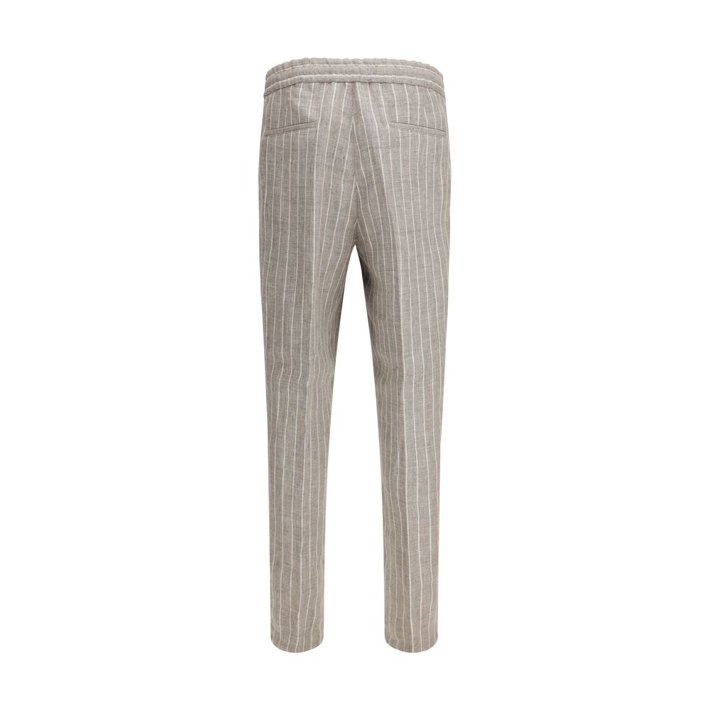 Brunello Cucinelli Beige Linen Casual Pants