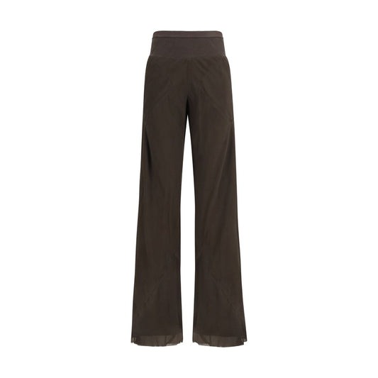 Rick Owens Brown Silk Casual Pants