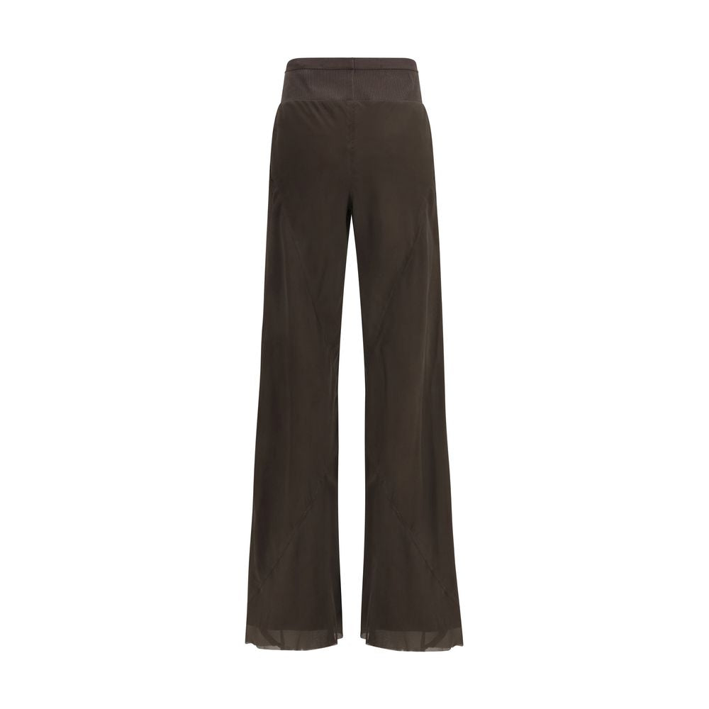 Rick Owens Brown Silk Casual Pants