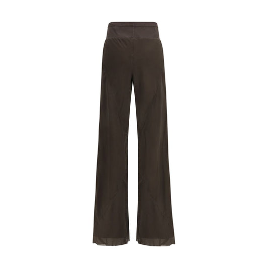 Rick Owens Brown Silk Casual Pants