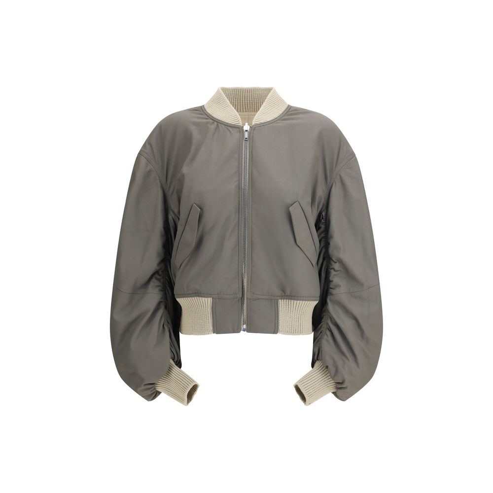 Rick Owens Beige Leather Jacket