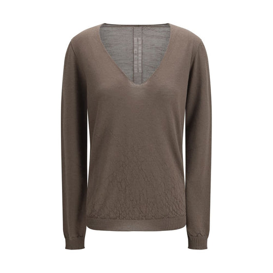 Rick Owens Gray Wool Sweatshirt