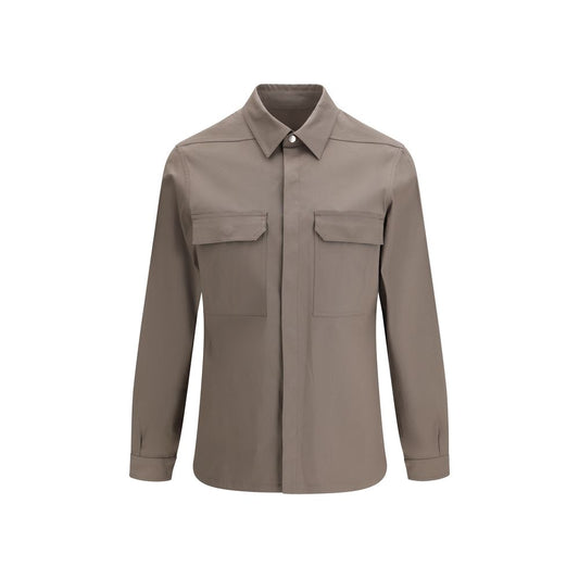 Rick Owens Brown Denim Shirt