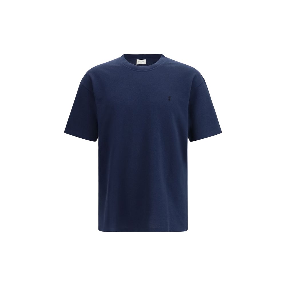 Saint Laurent Blue Cotton T-Shirt