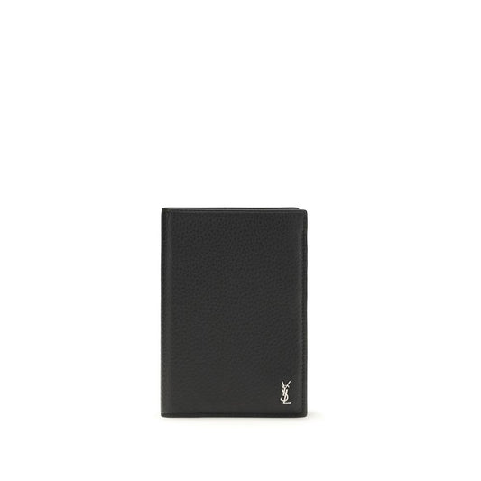 Saint Laurent Black Calf Leather Bos Taurus Wallet