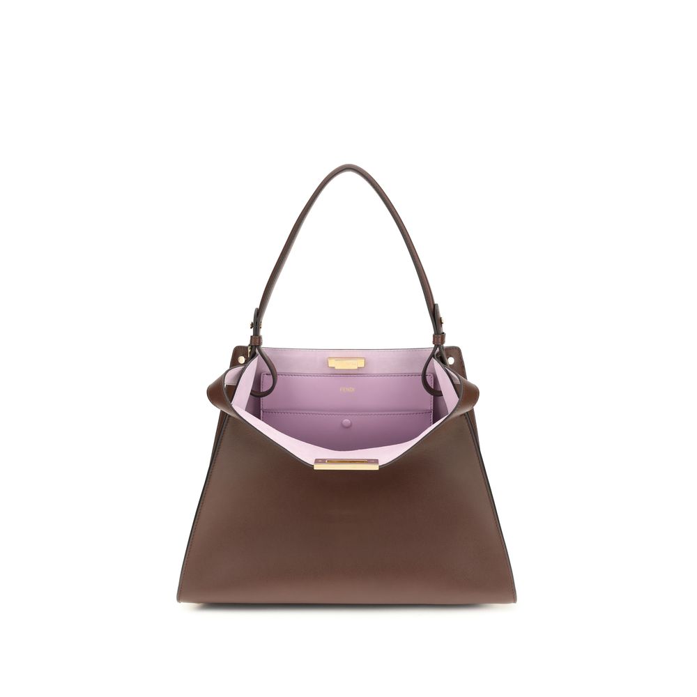 Fendi Brown Calf Leather Bos Taurus Shoulder Bag