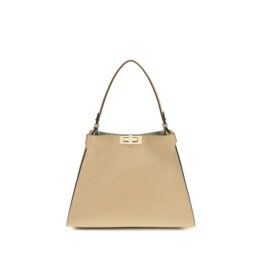 Fendi Beige Calf Leather Bos Taurus Shoulder Bag