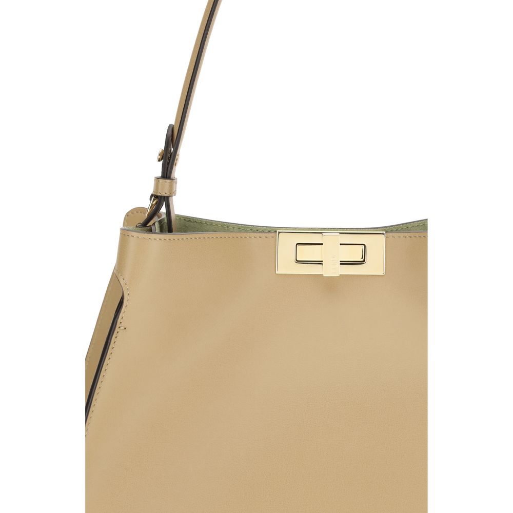 Fendi Beige Calf Leather Bos Taurus Shoulder Bag