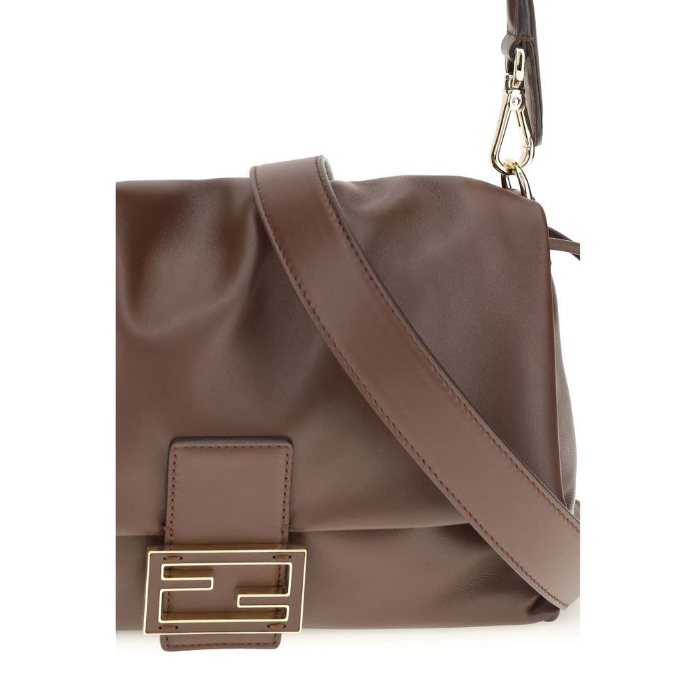 Fendi Brown Calf Leather Bos Taurus Shoulder Bag