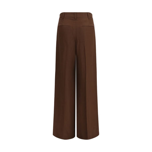 Brunello Cucinelli Brown Viscose Casual Pants