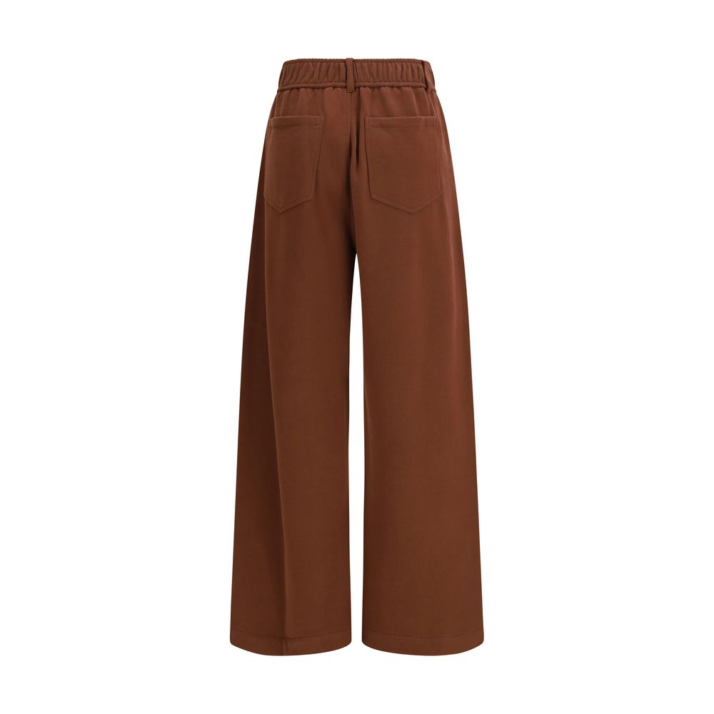 Brunello Cucinelli Brown Acetate Casual Pants