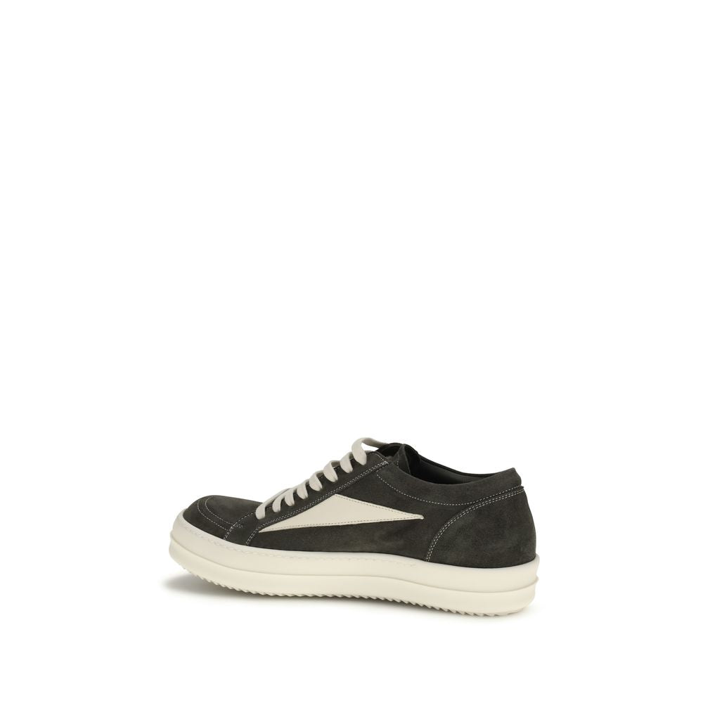 Rick Owens Black Cotton High Top Sneakers