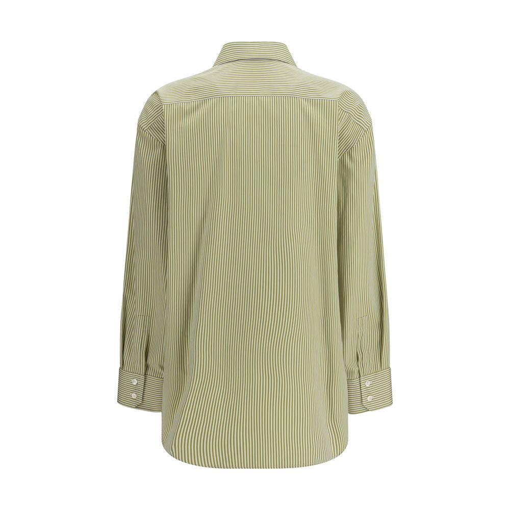 Saint Laurent Bicolor Cotton Pattern Shirt