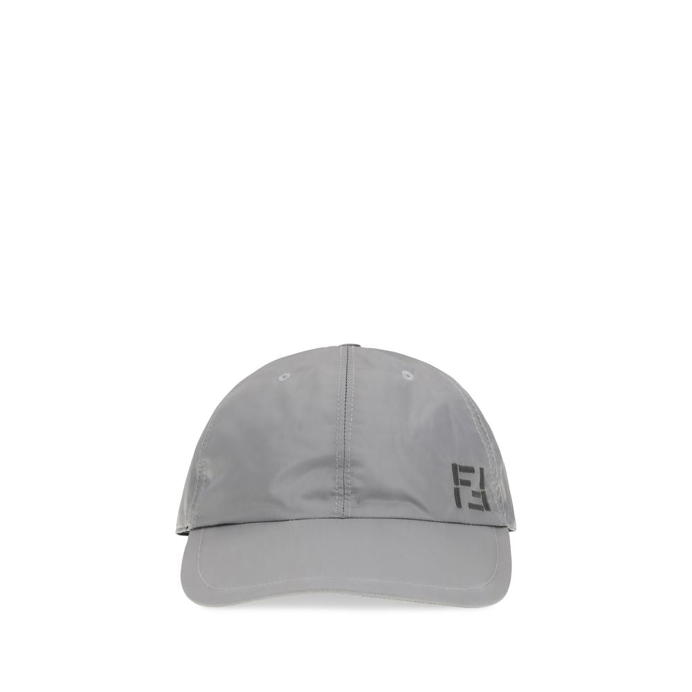 Fendi Gray Nylon Cap (Baseball Hat)