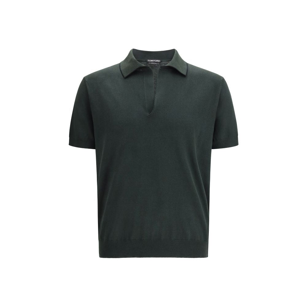 Tom Ford Bicolor Cotton Polo Shirt