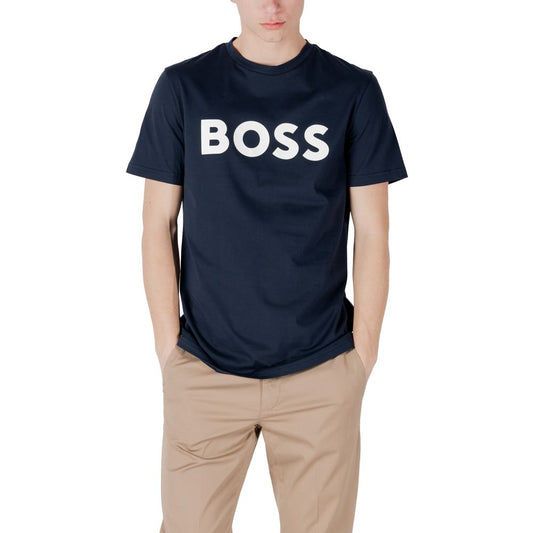 Hugo Boss Blue Cotton T-Shirt