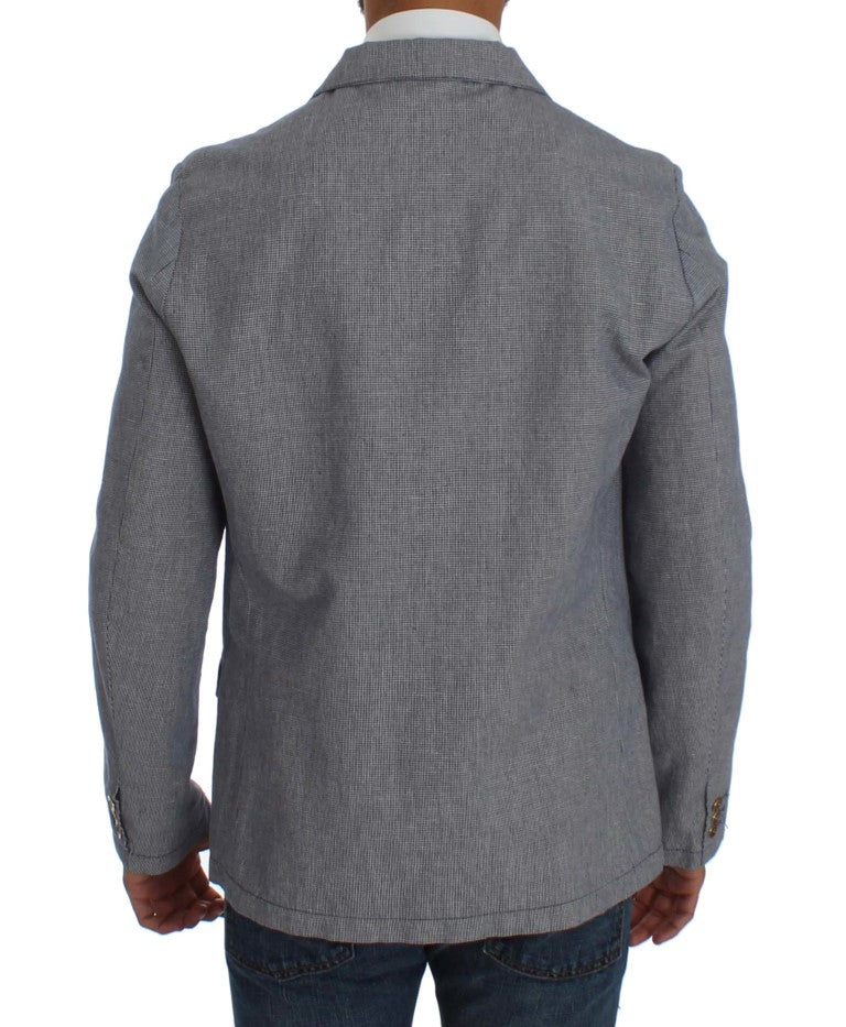 Master Coat Blue Double Breasted Regular Fit Blazer