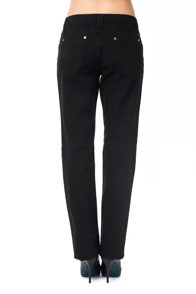 Ungaro Fever Black Cotton Women Pant