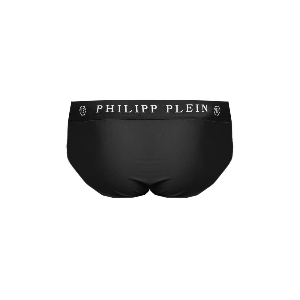 Philipp Plein Black Polyamide Men's Swimwear Trunks