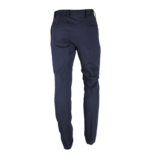 Made in Italy Blue Wool Men Trousers