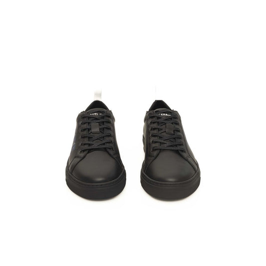 Cerruti 1881 Black Cowhide Men Sneaker