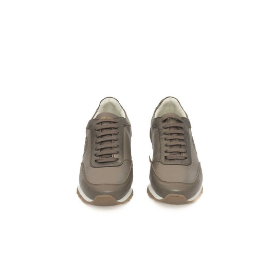 Cerruti 1881 Beige Cowhide Women Sneaker