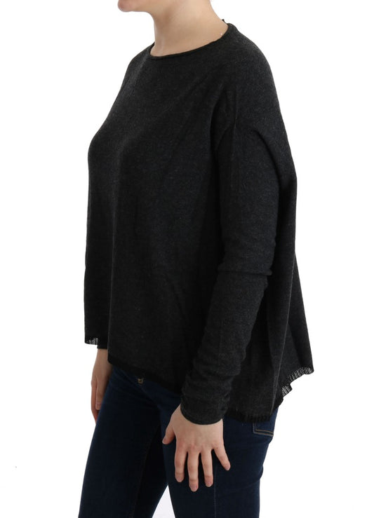 Costume National Gray Viscose Knitted Sweater