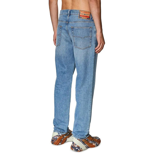 Diesel Light Blue Cotton Men's Regular-Fit Jean