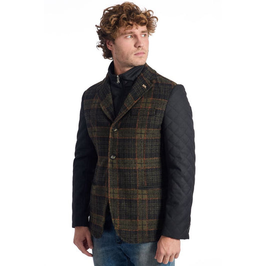 Roberto Pepe Luxury Brown Wool Men's Jacket