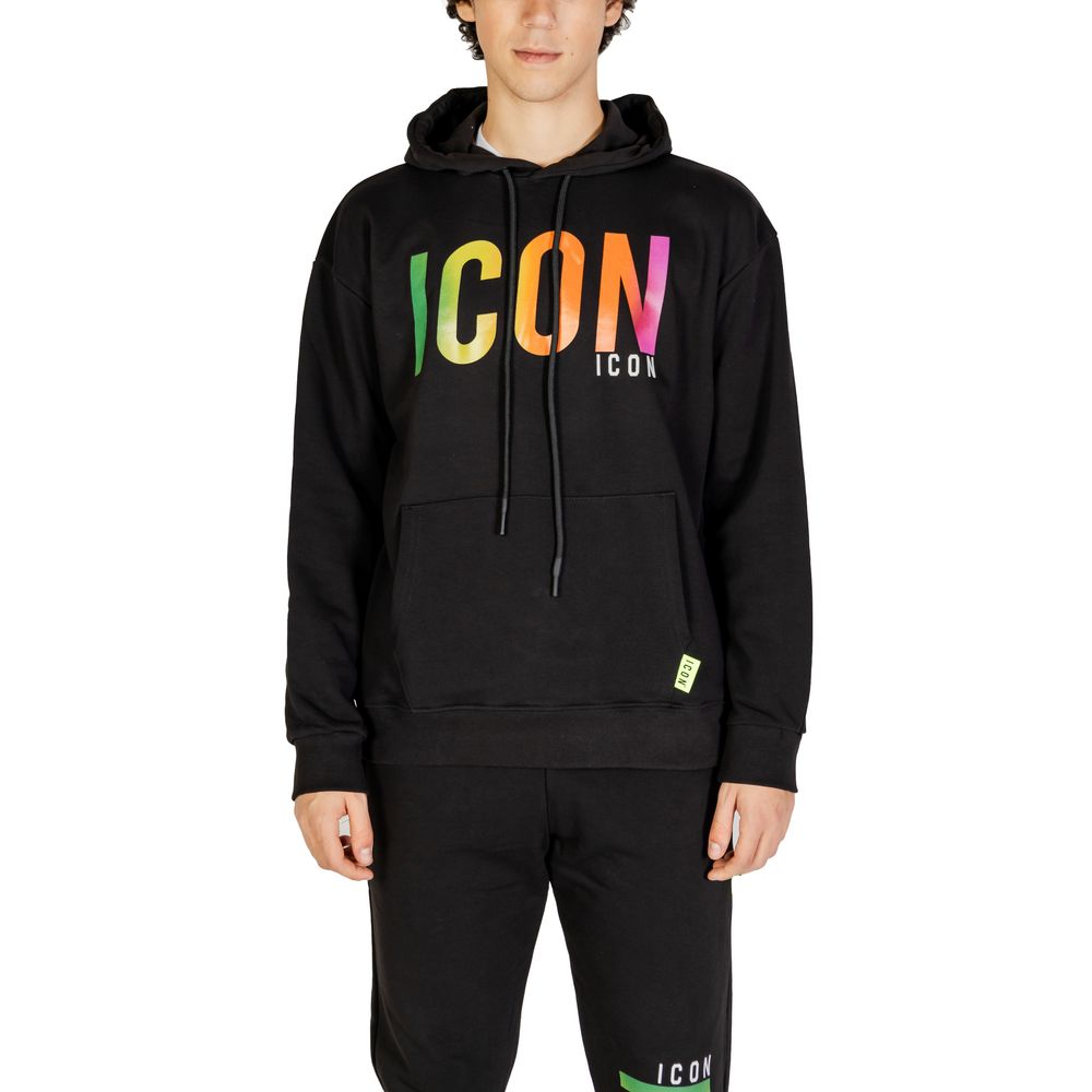 Icon Black Cotton Hoody