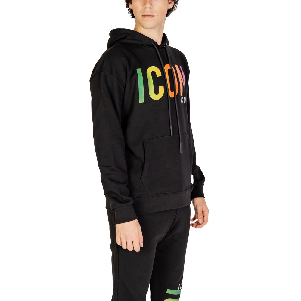 Icon Black Cotton Hoody