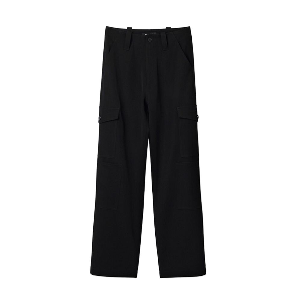Desigual Black Polyester Cropped Pant