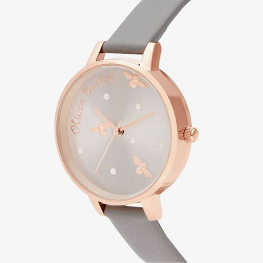 Olivia Burton Gray Artificial Leather Watch