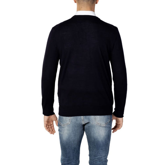 Armani Exchange Blue Wool Sportswear