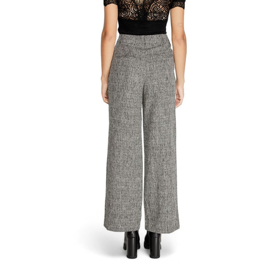 Vila Clothes Black Recycled Polyester Pant